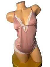 INC International Concepts NWT Bodysuit L Lace Accent Cool Earth picture