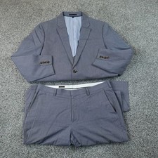 J Crew Ludlow 2 Piece Suit Mens 44R Jacket Coat 34X30 Trouser Pants Blue Stripe picture