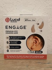 Lucid Engage Premium OTC Hearing Aids BEIGE New Bluetooth iPhone picture