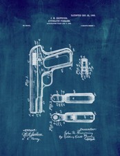 Colt Model 1903 Pocket Hammerless Automatic Pistol Patent Print Midnight picture