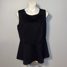 INC International Concepts ladies NWT black sleeveless flare fop. Size 0X picture