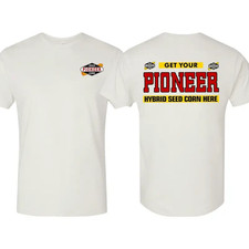 Get Your Pioneer 2-Sided T-shirt Pioneer Seed Corn Farm Wear Tractor Tee Gift picture