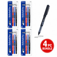 [Pack of 4] BAZIC Norte Asst. Color Needle-Tip Rollerball Pen (3/Pack) picture