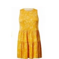 (NWT) Torrid Yellow Floral Sleeveless Tiered Tunic Dress Size: 2 (2X /  18-20) picture