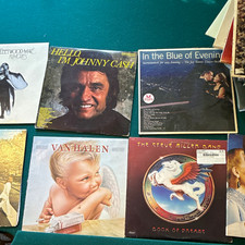 Vinyl LP Record Lot: Johnny Cash Hello I'm Johnny Cash, Van Halen 1984 + 46 more picture
