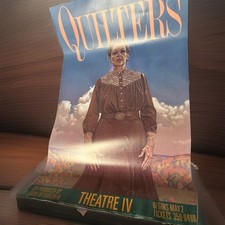 Vintage 1986 Quilters Musical Theatre Poster Art Bill Nelson Richmond VA picture