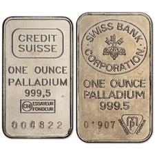 1 oz. Palladium Bar - Random Brand - Secondary Market - 999.5 Fine picture