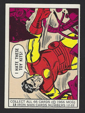 1966 Donruss Marvel Superheroes IRON MAN #13 picture