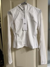 NWT Alo Softsculpt Superset Full Zip Jacket White Size Medium picture