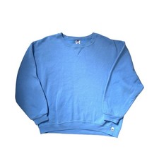 VTG 90s Streetwear Light Blue Russell Athletic Crewneck Sweatshirt Size Large picture