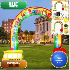 Shappy 9ft Welcome Back to School Inflatable Arch 2026 with LED Lights for picture