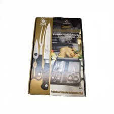 Mercer Culinary 4pc Carving Set- Includes Knife Roll, Poultry Shears, Knife, NIB picture