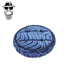 ORIGINAL LOWRIDER 4 Button Blue Velour Steering Wheel Cover – Plush Interior. picture