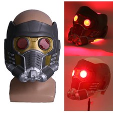 Star Lord LED Helmet Cosplay Superhero Star Lord Quill LED Mask Props Latex picture