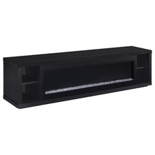 Coaster Deiter 79-inch TV Stand Fireplace Media Console Black 722833 picture