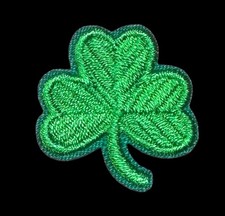 Green Clover Embroidery iron on Patch 1 x 1-inch  picture
