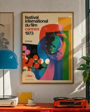 1973 Cannes Film Festival Poster, Vintage French Cinema Art Print picture