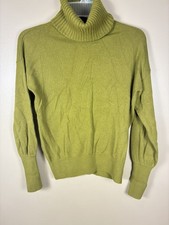 Madewell 100% Responsible Cashmere Turtleneck Sweater Green XS picture