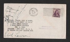 US 1933 AMELIA EARHART TOUR AUTOGRAPHED BY 3 PILOTS PORTLAND OR FEB 1 picture