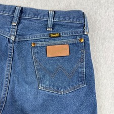 Vintage Wrangler Jeans Mens Fits 33x33 Blue 13MWZ Cowboy Cut 70s Made in USA picture
