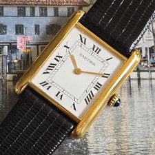Cartier Tank Unisex 1970s Vintage Manual Wind 23x31mm Clean Classic Chic. picture