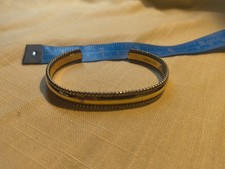 Vintage Navajo TAHE Sterling Silver 12K Gold Filled Twisted Cable Cuff Bracelet picture