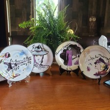 Rosanna French Fashion Models  Salad,/Desert Plates Mint Condition Set Of 4 picture