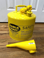 Eagle UI50SY 5 gal Safety Yellow Type I Diesel Gas Can with Funnel - 5 gallon picture