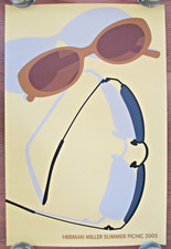 2005 Herman Miller Summer Picnic Poster   38 by 24 inches SUNGLASSES   TUBE BSMT picture