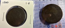 1800+1807 DRAPED BUST LARGE CENT 2 COINS CIRCULATED, CAN READ DATES picture