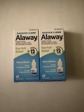 2x Bausch+Lomb Alaway Antihistamine Eye Drops Itch Relief 0.34 fl Exp 2028+ picture