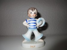 Vintage Lefton Birthday Boy Figurine July 4-1/2” Inches Summer Lifeguard picture