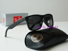 Ray-Ban RB4165 Justin 622/2V Polarized Sunglasses Matte Black/Grey 100% UV 54mm picture
