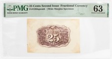 Fr-1283 spwmb, 25c Second Issue, US Fractional Currency (SPECIMEN), PMG64, picture