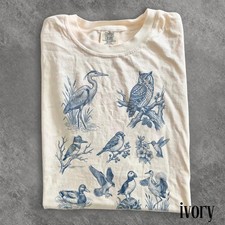 Vintage Bird Collection Owl Nature Animal Graphic Comfort Tee picture