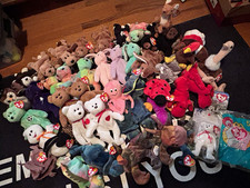 Ty Beanie Babies Vintage 1998 Mixed Plush Stuffed Animal Lot w/ Tags picture