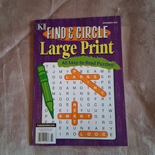 Kappa Find & Circle Large Print February 2025 New All East To Read Puzzles picture