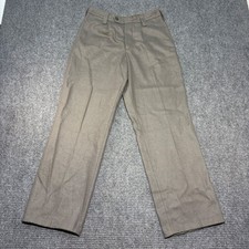 Vintage East German NVA Wool Trousers Military DDR Pants K 44 Gray Pleated picture