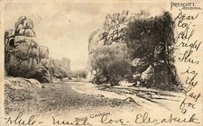 1906 ARIZONA PHOTO POSTCARD: VIEW OF BOX CANON, PRESCOTT, AZ UND/B picture
