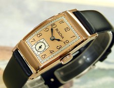 1940's Vintage BULOVA, Stunning SALMON Dial, Serviced & Warranty picture