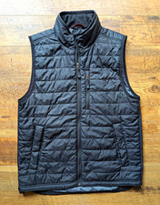 Carhartt Gilliam Mens M Puffer Quilted Vest Black Full Zip Pockets Lightweight picture