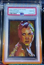 2012 Topps Galaxy Slave Leia Princess Leia Organa  PSA 10 Foil #7 Pop 4* picture