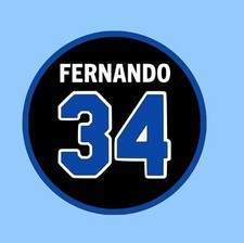 LA Dodgers Fernando Valenzuela Custom Memorial Jersey Style Vinyl Sticker 2x2 picture