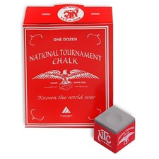 NATIONAL TOURNAMENT Pool cue Billiard CHALK - ONE DOZEN - Choose your color picture