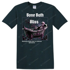 Bone Bath Skeleton Halloween Bathtub Gothic Spooky Skull T Shirt Gift Funny Tee picture