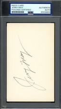Jerry May PSA DNA Signed 3x5 Index Card D.96 Pirates Autograph picture