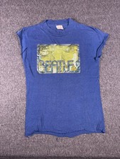 Vintage Beatles Abbey Road Shirt Mens Small Blue Glitter Graphic Bantams 70s picture