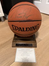 Scottie Pippen Signed Spalding NBA Ball QVC Exclusive wood stand Ken Goldin COA  picture