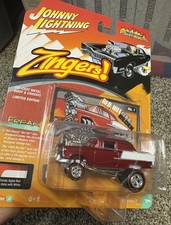 Johnny Lightning Street Freaks Zingers 1955 Chevy Bel Air White Lightning Chase picture