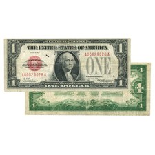 USA $1 1928 Puerto Rico Red Federal Reserve Note B picture